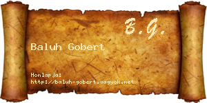 Baluh Gobert névjegykártya